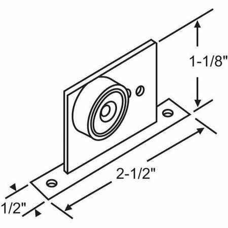 STRYBUC Shower Door Roller w/ Bracket 21-58NS